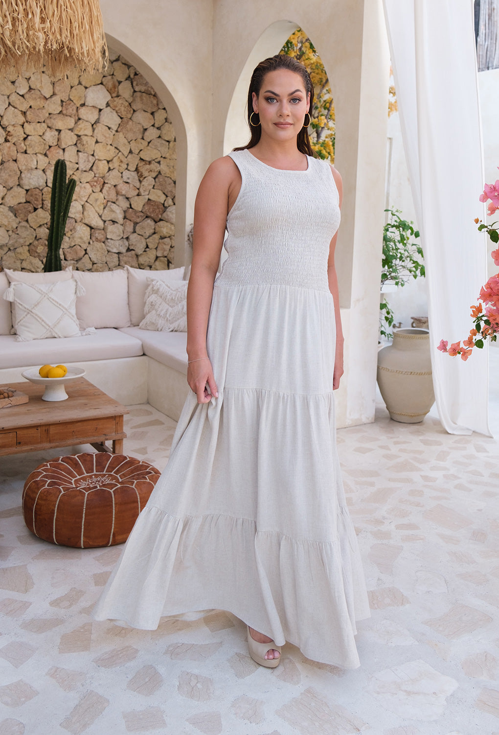 White maxi dress size 16 Clearance